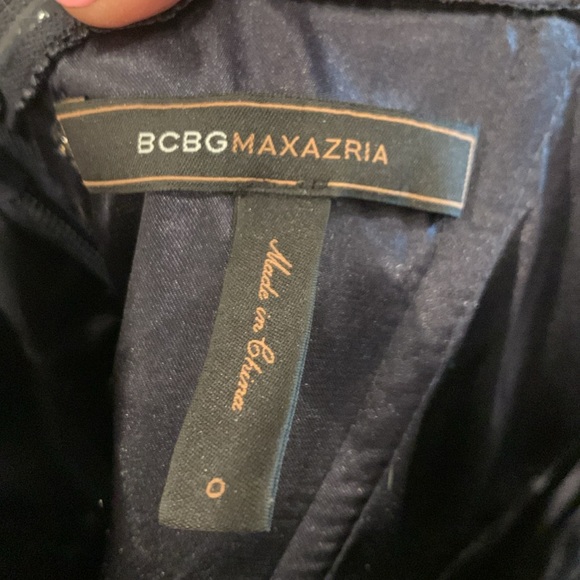 Never worn BCBG Maxazria party/ cocktail dress with basket weave top size 0 - Picture 3 of 5